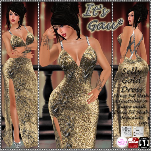 *It's Gau* Selly Gold Dress