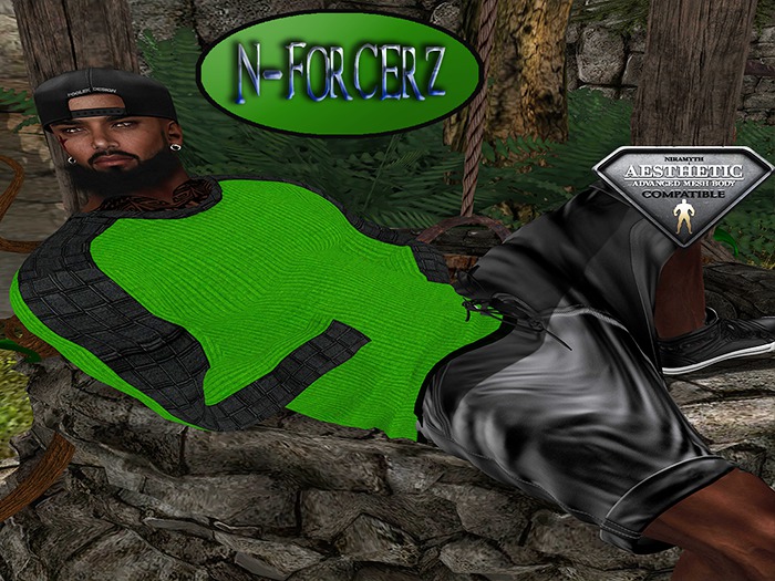 [[[ N::Forcerz ]]] - Styled Down Lime Ribbed/Blk Leather