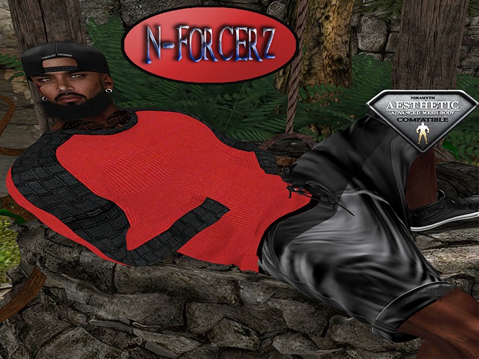[[[ N::Forcerz ]]] - Styled Down Red Ribbed/Blk Leather