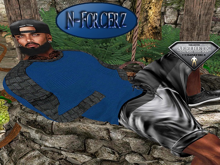 [[[N::Forcerz]]] - Styled Down  Royal Blue'd Ribbed~Blk Leather