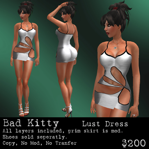 Bad Kitty Lust Dress - White (R)V