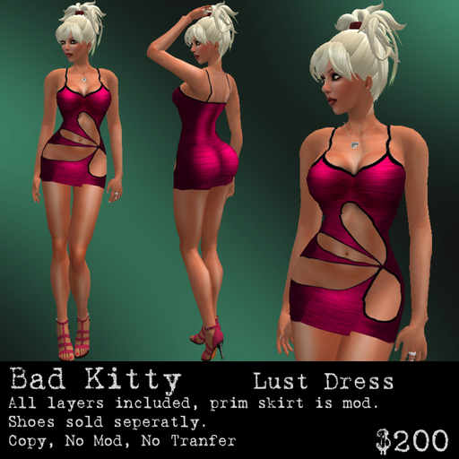Bad Kitty Lust Dress - Pink (R)