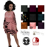 .: MB :. Longsleeve Shift Dress Fitmesh Belleza Maitreya Slink