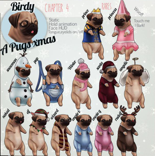 Birdy - A Pug Xmas - Prince Pug [box] RARE