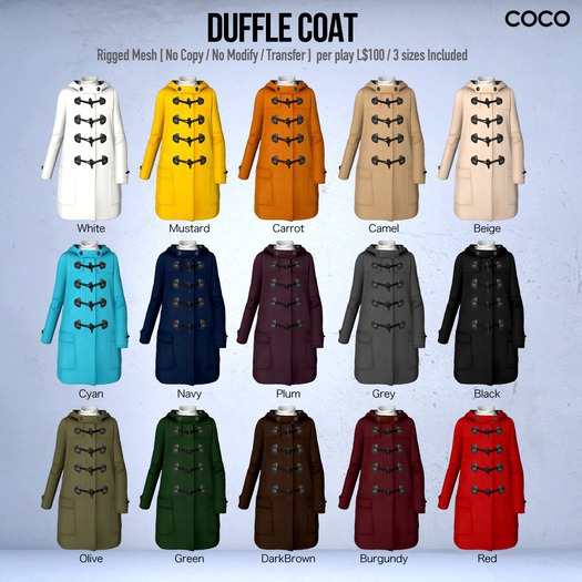 *COCO*_DuffleCoat_Plum(TheArcadeGacha)