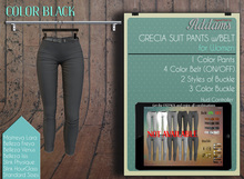 Addams - Womens Mesh Pants -Maitreya,Belleza,Slink,Clothing Mesh Pants Grecia- Black