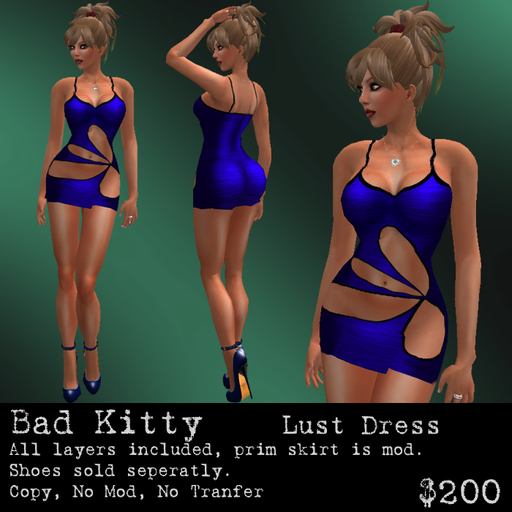 Bad Kitty Lust Dress - Blue (R)