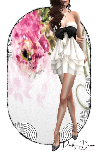 .::Pretty Demo::. ***Fitmesh Included*** Snow Ball Frilly Dress