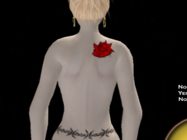 Female - Back Tattoo 1