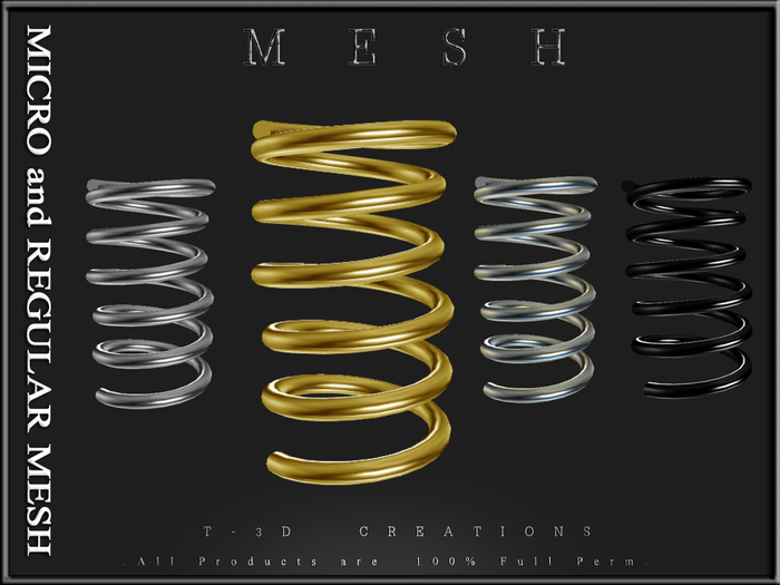T-3D Creations [ Spring / impact 1 ] Micro and Regular MESH - Full Perm