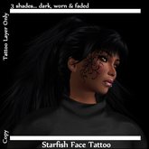 Etched Starfish Face Tattoo Set