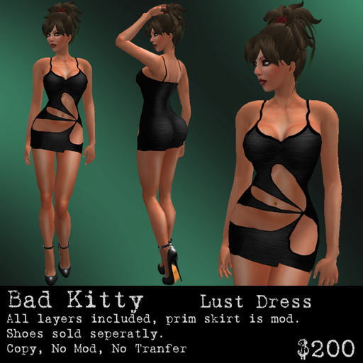 Bad Kitty Lust Dress - Black (R)