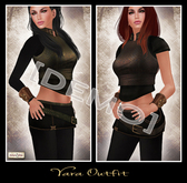 DEMO [V/W] Yara Outfit - Mesh Medieval Fantasy adventure attire in leather