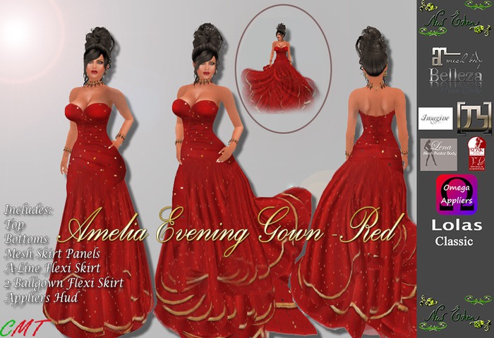 NEFA 87 Amelia Evening Gown - Red BXD