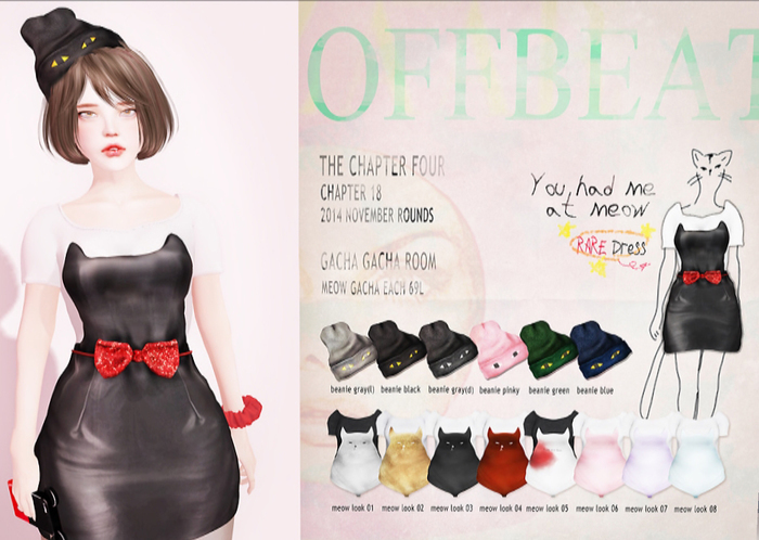 /// offbeat /// you had me at meow. beanie gray(l)