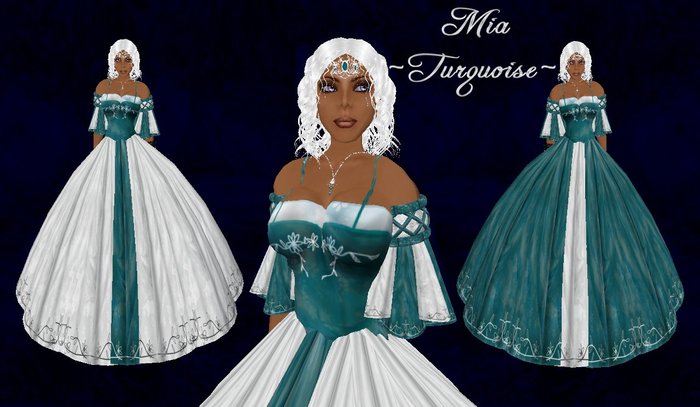 [K~*~S] Mia - Gown - Turquoise