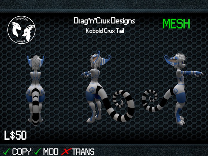 [D'n'C] Drag'n'Crux Designs - Kobold Crux Tail [MESH]