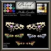 Beloved Jewelry : Enchanted Arm Bands-Texture Change (Platinum, Gold, Diamond) Upper Arm Bracelets