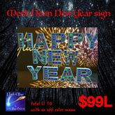 Happy New Year Neon Mesh Sign (Bag)