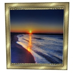 Ocean Sunset in Antique Gold Frame