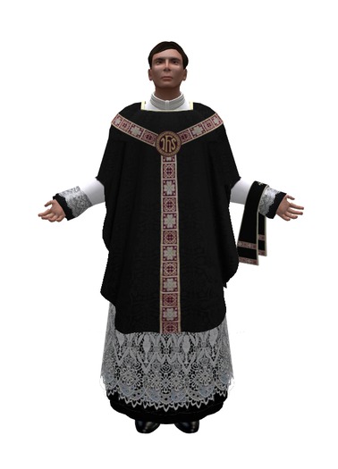 Helendale Church Supplies - Gothic Vestments - Black (boxed)