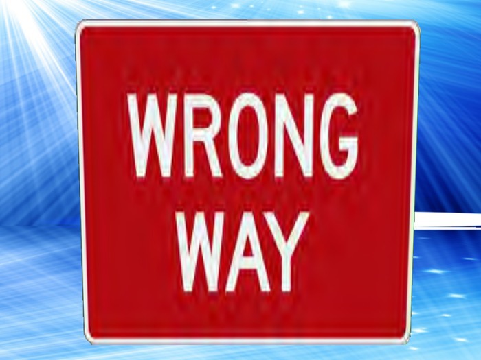 Traffic Signs - Wrong Way (Red)