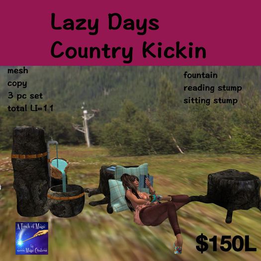Country Kickin tree stump set (crate)