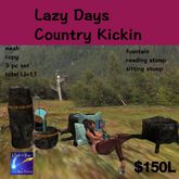 Country Kickin tree stump set (crate)