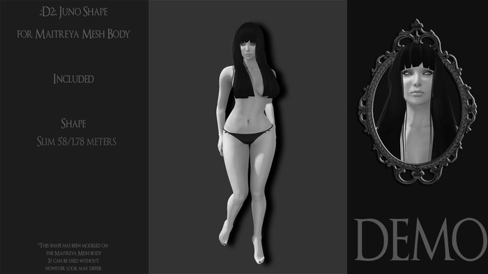 .:D2:. Juno Shape for Maitreya Bods DEMO