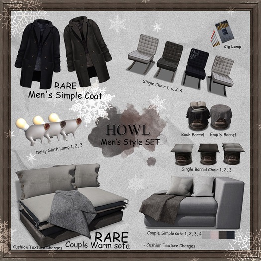 Howl - Men's Simple Coat [Brown - S] RARE