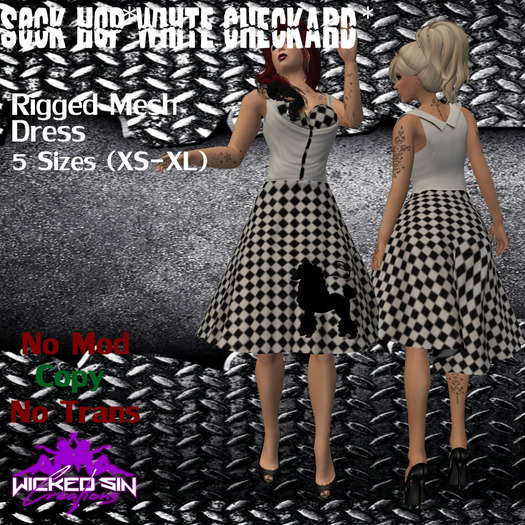^WSC^ Sock Hop *White Checkard* {Mesh}