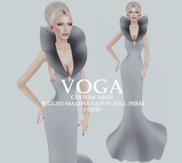 VOGA Custom Mesh - Rigged Malena Gown Full Perm