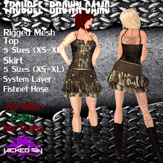 ^WSC^ Trouble *Brown Camo* {Mesh}