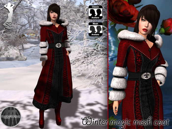 Stressless - Winter magic mesh coat - Red