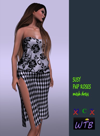 WTB * SUSY PdP ROSES mesh dress