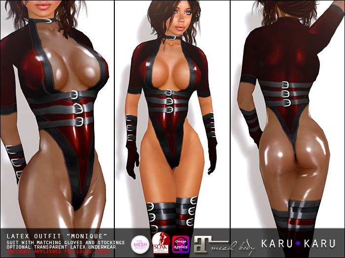 KARU KARU - Latex Suit Monique (BLACK)