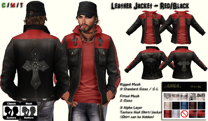 .::MiRRoR::. Leather Jacket - Male V3