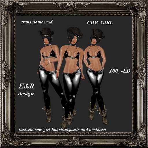 E&R design COW GIRL LATEX OUTFIT