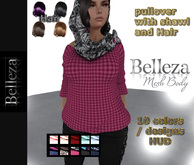 .: MB :. TOP  w/ Shawl and Hair  w/ HUD ~ for Belleza