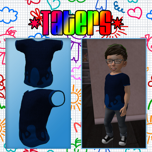 *Taters* Blue Paint Shirt
