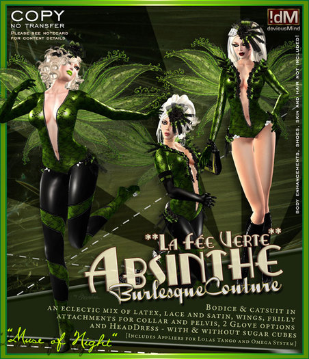 !dM deviousMind: "Absinthe" BurlesqueCouture