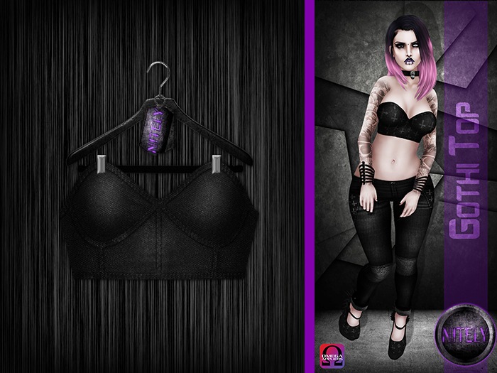 [N] BOX [wear to unpack] Gothi Top blk