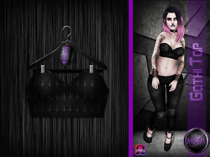 [N] BOX [wear to unpack] Gothi Top blk