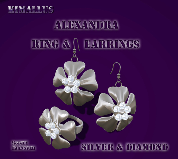 Alexandra Silver & Diamond Ring & Earrings