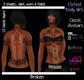 Etched Broken Tattoo Set