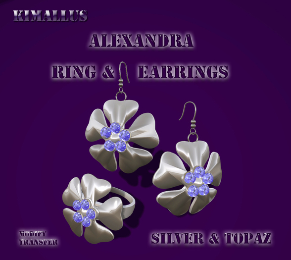 Alexandra Silver & Topaz Ring & Earrings