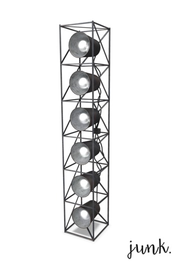 junk. repurposed wheel table. iron.