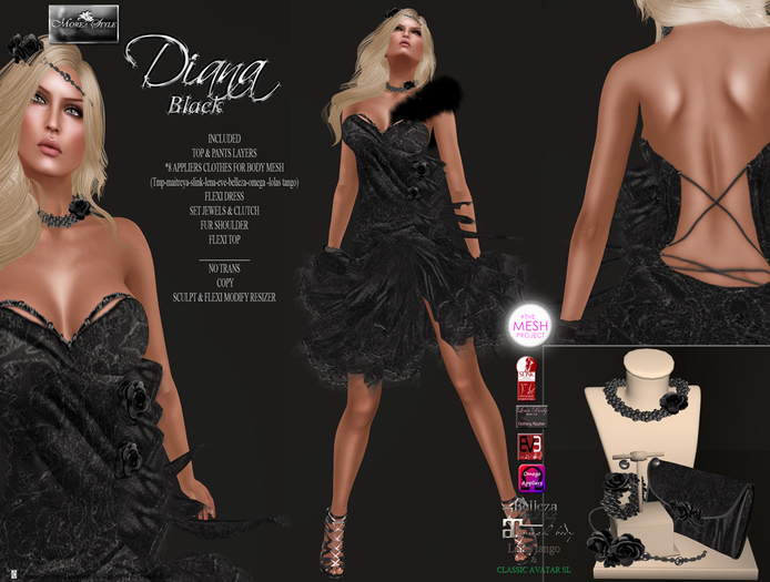 Second Life Marketplace MOREA STYLE DIANA Black