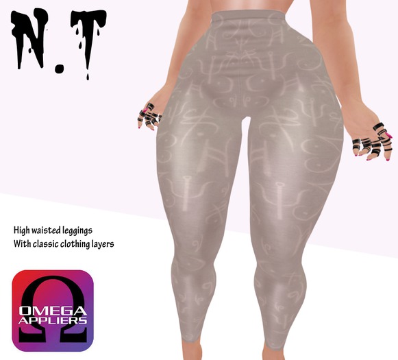 N.T - High waisted Rune leggings - Beige
