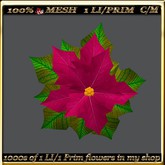 LW_ Poinsettia Hair Flower Pink